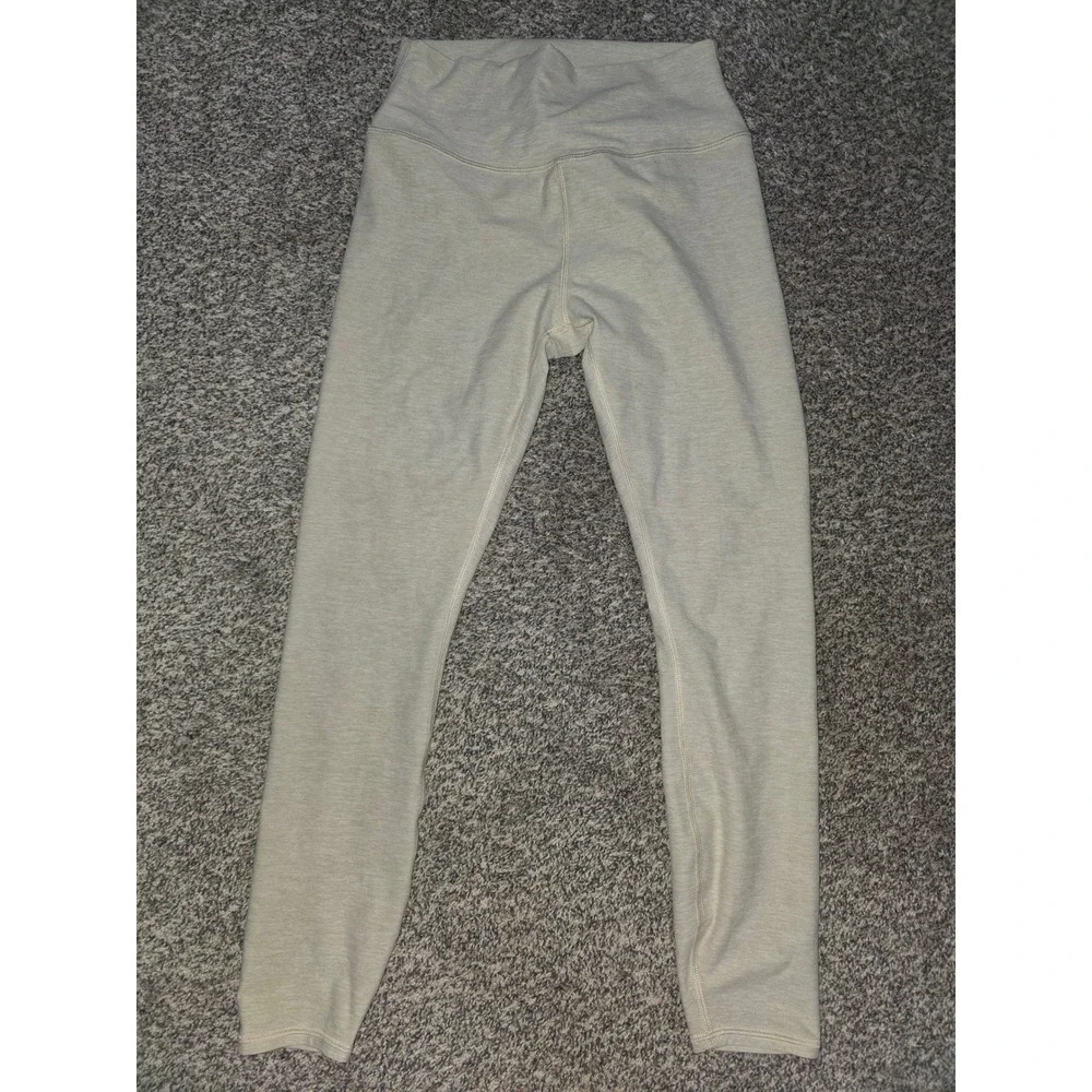 Alo Yoga Alosoft High Waist Leggings Oatmeal Heather Beige Womens Size M